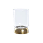 Kerzenschale DKD Home Decor Kristall Gold Aluminium 14 x 14 x 21 cm