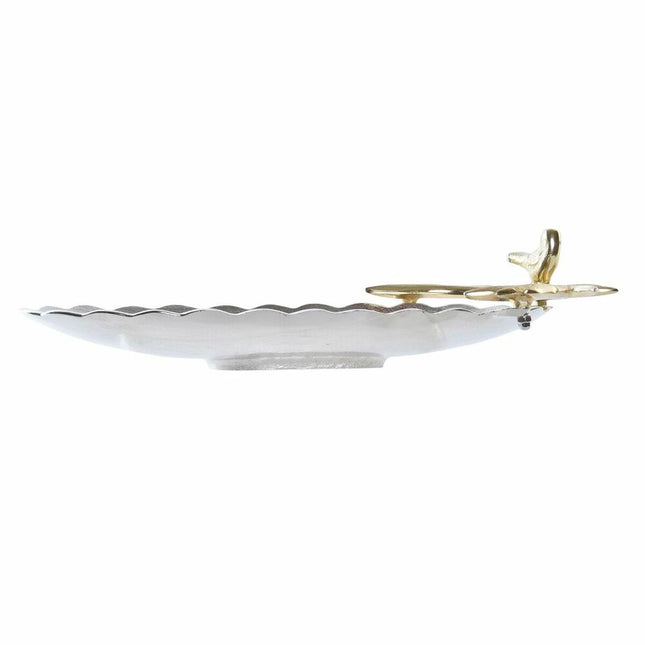 Schale DKD Home Decor Silberfarben Gold Aluminium Fugl (45 x 23 x 11 cm)