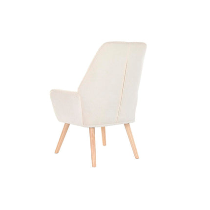 Sitz DKD Home Decor natürlich Holz Polyester Creme (65 x 75 x 96 cm)