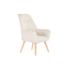 Sitz DKD Home Decor natürlich Holz Polyester Creme (65 x 75 x 96 cm)