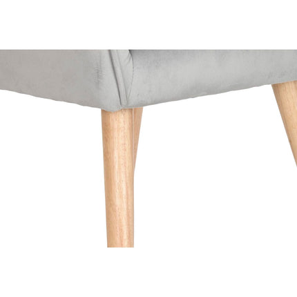 Sitz DKD Home Decor natürlich Holz Polyester Hellgrau (65 x 67 x 93 cm)