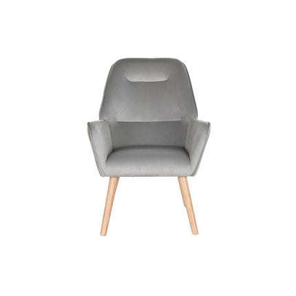 Sitz DKD Home Decor natürlich Holz Polyester Hellgrau (65 x 67 x 93 cm)