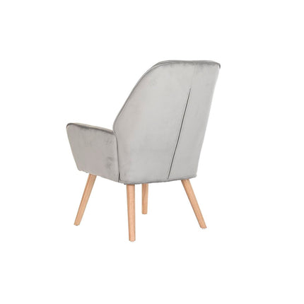 Sitz DKD Home Decor natürlich Holz Polyester Hellgrau (65 x 67 x 93 cm)