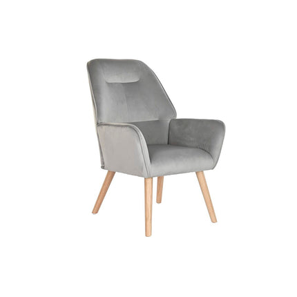 Sitz DKD Home Decor natürlich Holz Polyester Hellgrau (65 x 67 x 93 cm)