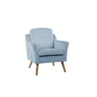 Sitz DKD Home Decor natürlich Holz Polyester Himmelsblau (74 x 76 x 85 cm)