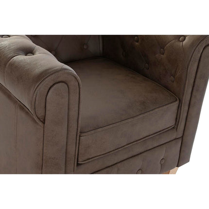 Sessel DKD Home Decor 80 x 80 x 70 cm Holz Dunkelbraun