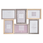 Fotorahmen DKD Home Decor Grau Holz 45 x 2 x 28 cm Kristall natürlich Boho