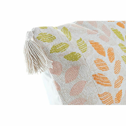 Kissen DKD Home Decor Beige 45 x 10 x 45 cm Bunt Blomster Boho