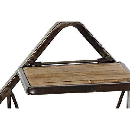 Regal DKD Home Decor natürlich Schwarz Metall 6 Regale Holz MDF (76 x 15 x 91,5 cm)