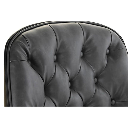Sitz DKD Home Decor 69 x 76 x 85 cm Schwarz Metall Polyurethan Dunkelgrau
