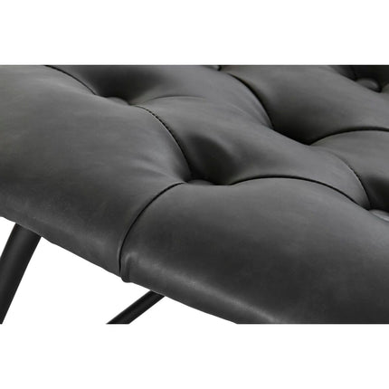 Sitz DKD Home Decor 69 x 76 x 85 cm Schwarz Metall Polyurethan Dunkelgrau