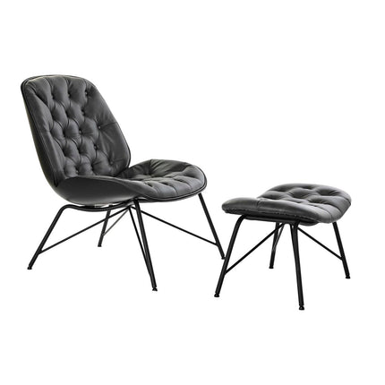 Sitz DKD Home Decor 69 x 76 x 85 cm Schwarz Metall Polyurethan Dunkelgrau
