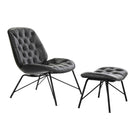 Sitz DKD Home Decor 69 x 76 x 85 cm Schwarz Metall Polyurethan Dunkelgrau