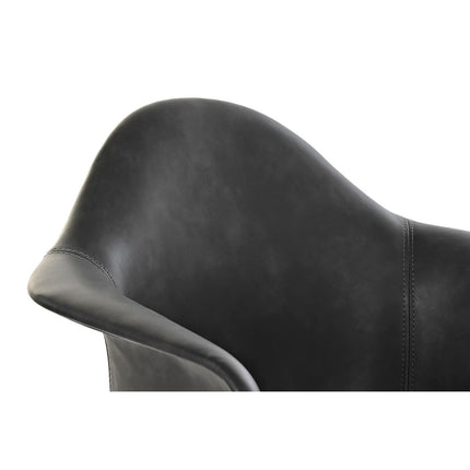 Armlehnstühle DKD Home Decor Dunkelgrau Metall PU (64 x 59 x 84 cm)