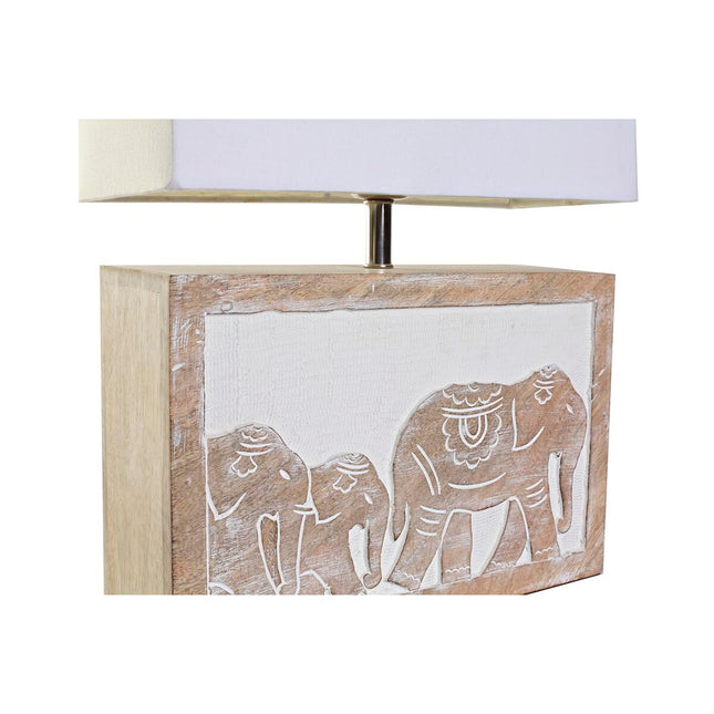 Tischlampe DKD Home Decor Braun Weiß 220 V 50 W Indianer (33 x 12 x 41 cm)