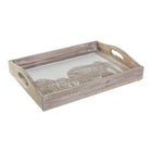 Tablett für Snacks DKD Home Decor Schnitzerei 40,5 x 30,5 x 7 cm Elefant Braun Indianer
