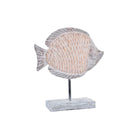 Deko-Figur DKD Home Decor 27,4 x 9 x 32 cm natürlich Grau Fisch Mediterraner