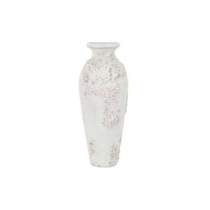 Vase DKD Home Decor Koralle Weiß Harz Mediterraner (37,5 x 31,7 x 81 cm)
