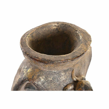 Blumentopf DKD Home Decor Grau Gold Metall Magnesium (38 x 27 x 67 cm) (38 x 27 x 67 cm)