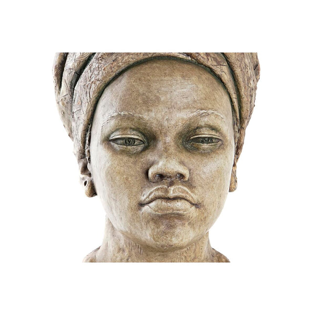 Blumentopf DKD Home Decor Grau Kolonial Afrikanerin (26 x 25 x 47 cm)