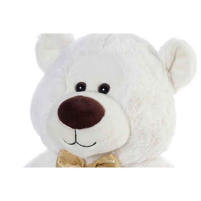 Plüschbär DKD Home Decor Pärchen Gold Weiß Für Kinder Bär 25 x 25 x 30 cm
