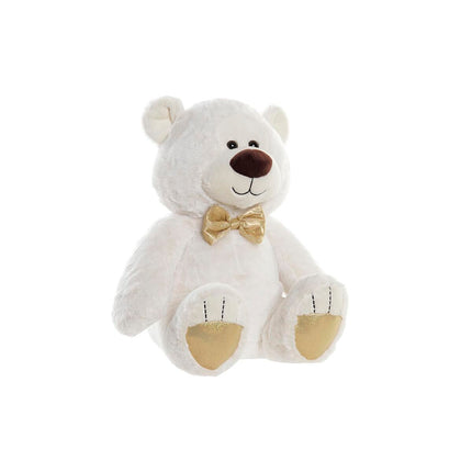 Plüschbär DKD Home Decor Pärchen Gold Weiß Für Kinder Bär 25 x 25 x 30 cm