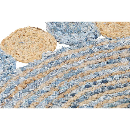 Teppich DKD Home Decor Blau Bunt Indianer (160 x 160 x 1 cm)