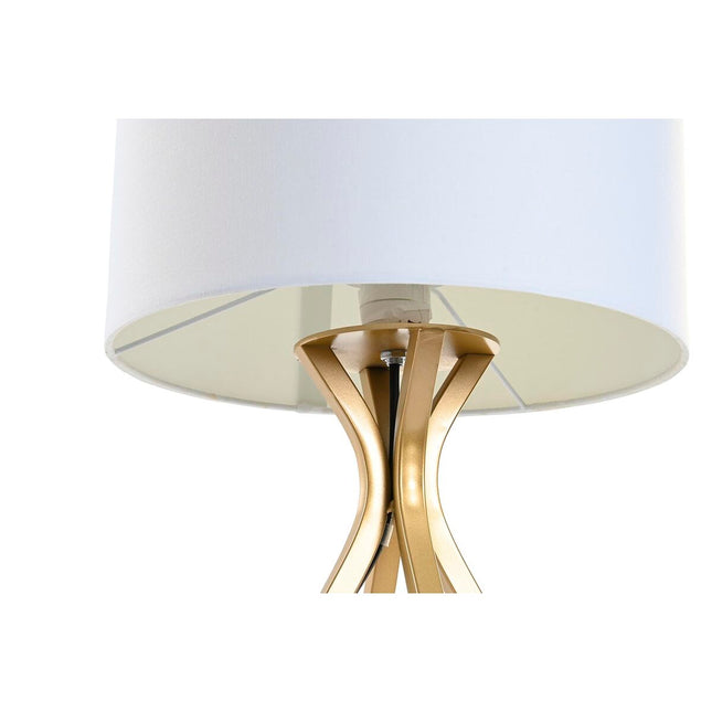 Tischlampe DKD Home Decor 30 x 30 x 56 cm Gold Metall Weiß 220 V 50 W