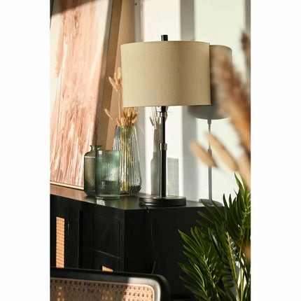 Tischlampe DKD Home Decor 33 x 33 x 67 cm Schwarz Beige Metall 220 V 50 W