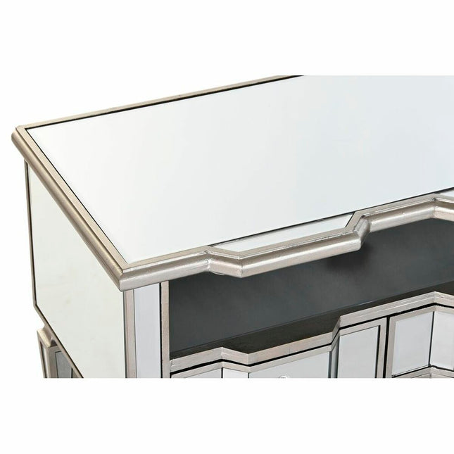 TV-Möbel DKD Home Decor Silberfarben Spiegel MDF (112 x 50 x 45 cm)