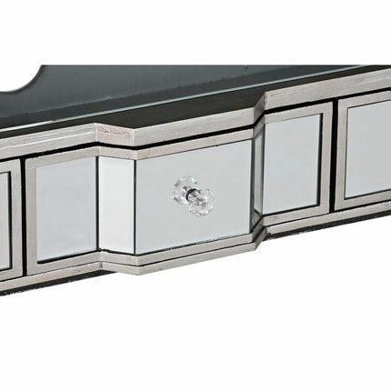 TV-Möbel DKD Home Decor Silberfarben Spiegel MDF (112 x 50 x 45 cm)