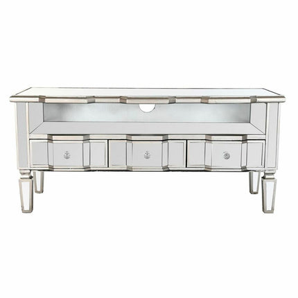 TV-Möbel DKD Home Decor Silberfarben Spiegel MDF (112 x 50 x 45 cm)