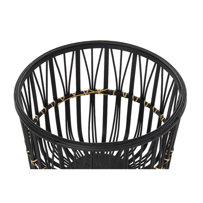 Blumentopfset DKD Home Decor Schwarz Kolonial Bambus (36 x 36 x 78 cm)