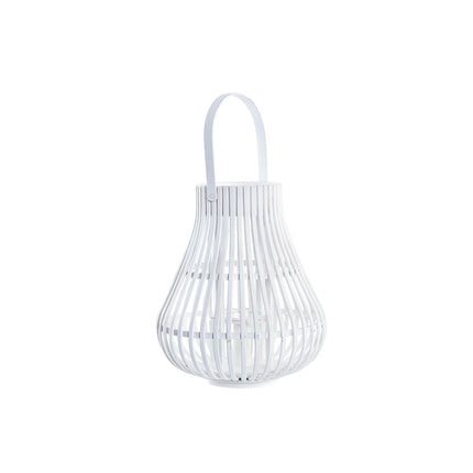 Laterne DKD Home Decor Kristall Weiß Bambus Urban (29 x 29 x 34 cm)