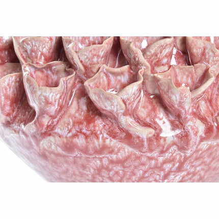 Vase DKD Home Decor 22 x 22 x 13 cm Blume Rosa türkis Steingut 20 x 20 x 13 cm Mediterraner (2 Stück)