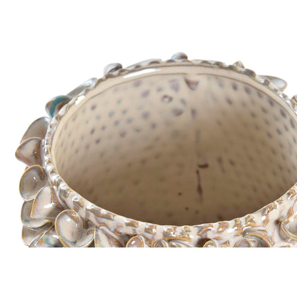 Vase DKD Home Decor 17 x 17 x 19 cm Porzellan Braun Mediterraner