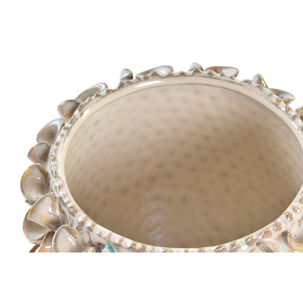 Vase DKD Home Decor Porzellan Braun 17 x 17 x 13 cm Mediterraner