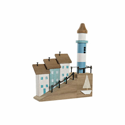 Deko-Figur DKD Home Decor 24 x 8 x 30 cm natürlich Blau Leuchtturm Mediterraner
