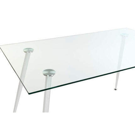 Esstisch DKD Home Decor Kristall Metall Weiß (135 x 75 x 75 cm)