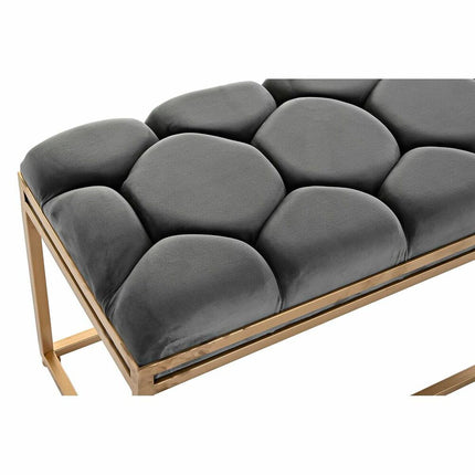 Hocker DKD Home Decor   Gold Metall Dunkelgrau (100 x 40 x 50 cm)