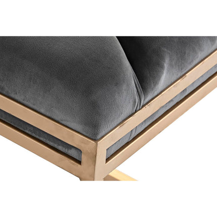 Hocker DKD Home Decor   Gold Metall Dunkelgrau (100 x 40 x 50 cm)