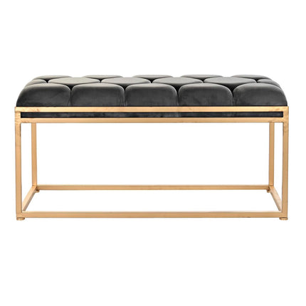 Hocker DKD Home Decor   Gold Metall Dunkelgrau (100 x 40 x 50 cm)