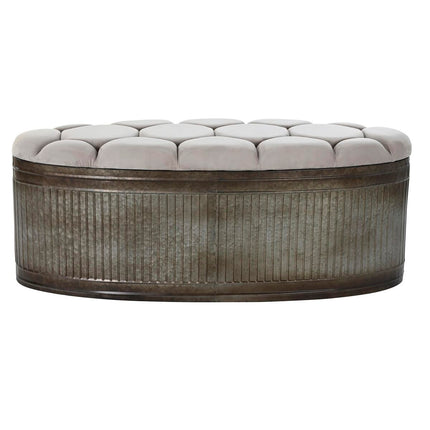 Barhocker DKD Home Decor   Beige Metall Polyester Dunkelbraun (121 x 44 x 47,5 cm)
