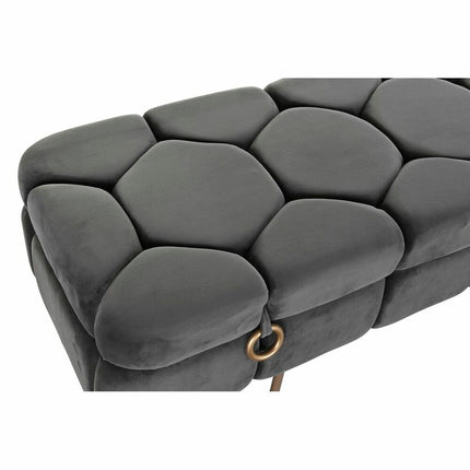Hocker DKD Home Decor   125 x 46 x 50 cm Grau Metall