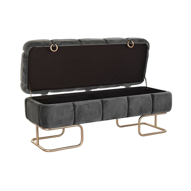 Hocker DKD Home Decor   125 x 46 x 50 cm Grau Metall