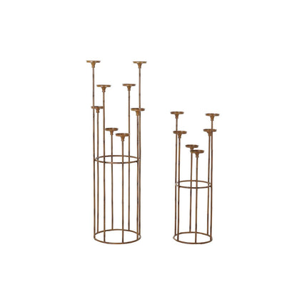 Kerzenschale DKD Home Decor Kupfer Metall 38 x 38 x 110 cm (2 Stück) (2 unidades)