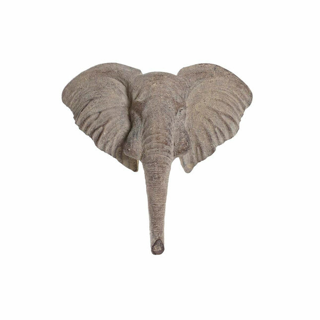 Wanddekoration DKD Home Decor Grau Elefant Kolonial 60 x 14 x 60 cm