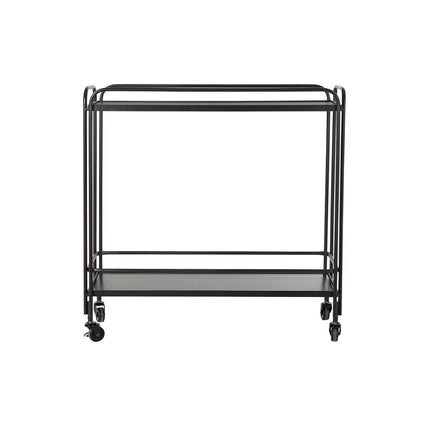 Konsole DKD Home Decor Kristall Schwarz Metall (80 x 28 x 80,5 cm)