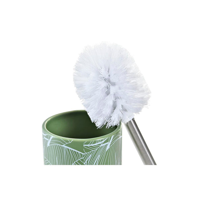 Badezimmer Set DKD Home Decor grün PP Dolomite Pflanzenblatt (9,5 x 9,5 x 37 cm) (3 pcs)