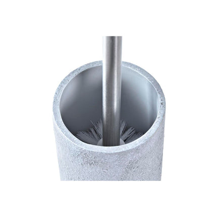 Toilettenbürste DKD Home Decor Scandi Silberfarben Grau Zement Edelstahl Aluminium (10 x 10 x 40 cm)